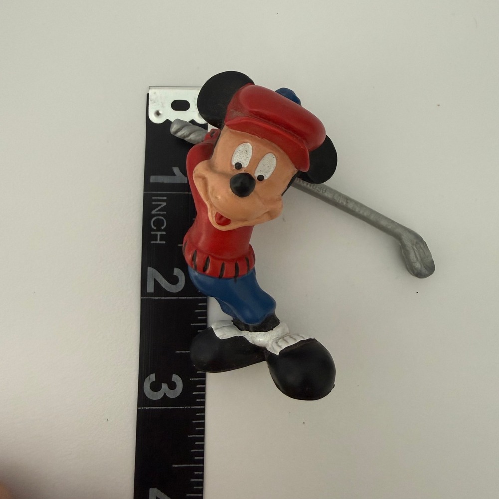Bullyland Disney Mickey Mouse Golfer Figurine Hand Painted Made in Germany 2.75"